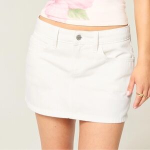 Hollister Low Rise Denim Mini Skirt